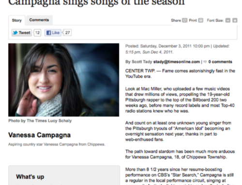 Campagna sings songs of the season